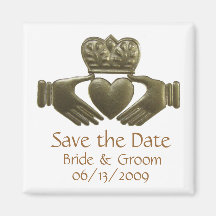 Irlandais Claddagh d'or - faites gagner la date Magnets Pour Réfrigérateur