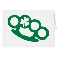 Irlandais de shamrock d'articulations en laiton carte