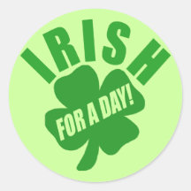 Irlandais pendant un jour ! adhésif rond