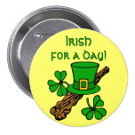 Irlandais pour un bouton de jour pin's avec agrafe