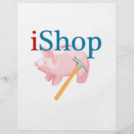 iShop drôle avec la tirelire et le marteau Prospectus En Couleur