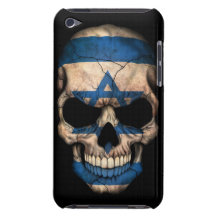 Israeli Flag Skull on Black Case-Mate iPod Touch Case