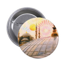 Istanbul pluvieux badges avec agrafe