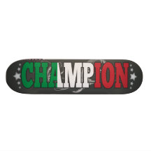 Italien et un champion planche à roulette