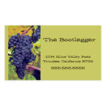 Italien Resturant de Vin-Raisin-Vignoble Carte De Visite