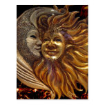 Italien Sun et masques de Carnaval de lune Cartes Postales