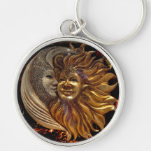 Italien Sun et masques de Carnaval de lune Porte-clé