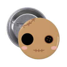 Itami la tête de poupée de vaudou badge avec épingle