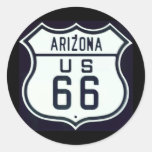 Itinéraire 66 Arizona Autocollant Rond