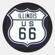 Itinéraire 66 l'Illinois Autocollants