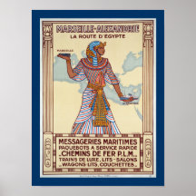 Itinéraire D'Egypte de La de ~ de Marseille - d'Al Posters