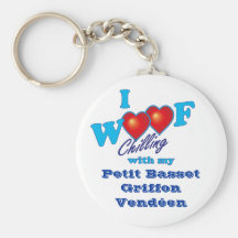 J'aboie le petit griffon Vendeen de basset Porte-clef
