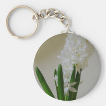 Jacinthe blanche porte-clefs