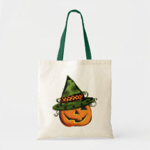 Jack-o'-lantern dans le chapeau Fourre-tout Sac En Toile