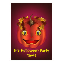 Jack-o'-lantern Serpent-Eyed Halloween Invitations Personnalisées