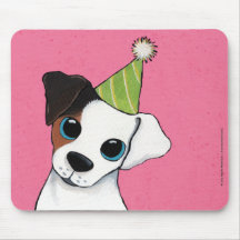 Jack Russell dans un art de chien du chapeau | de  Tapis De Souris