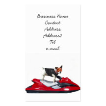 Jack Russell Terrier sur le carte de visite de sco