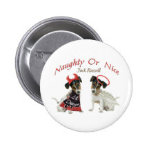 Jack Russell Terrier vilain ou Nice Badge Avec Épingle