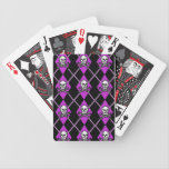 Jacquard avec des cartes de jeu de crânes jeux de cartes