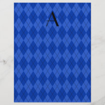 Jacquard de bleu de monogramme prospectus