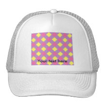 Jacquard jaune rose sur la violette casquettes de camionneur