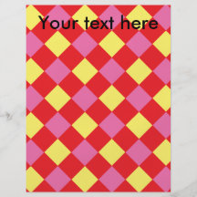 Jacquard rose jaune sur le rouge prospectus avec motif