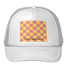 Jacquard rose jaune sur l'orange casquette de camionneur