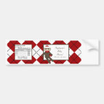 Jacquard rouge de singe de chaussette de bouteille adhésifs pour voiture