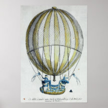 Jacques Charles et ballon de Nicholas Robert Affiches