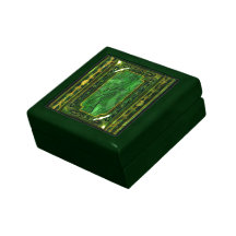Jade vert vintage de victorian élégant boîtes à souvenirs
