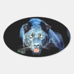 Jaguar - autocollants d'ovale de chat de panthère 