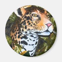 JAGUAR MENAÇANT AIMANT POUR RÉFRIGÉRATEUR