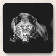 Jaguar noir et blanc dessous-de-verre