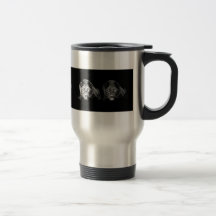 Jaguar noir et blanc tasse