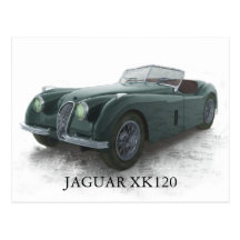 JAGUAR XK120 CARTE POSTALE