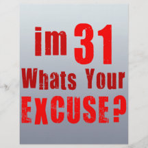 J'ai 31 ans, ce qui est votre excuse ? Anniversair Prospectus