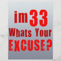 J'ai 33 ans, ce qui est votre excuse ? Anniversair Prospectus