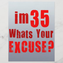 J'ai 35 ans, ce qui est votre excuse ? Anniversair Prospectus En Couleur