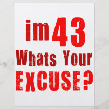 J'ai 43 ans, ce qui est votre excuse ? Anniversair Prospectus En Couleur