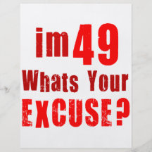 J'ai 49 ans, ce qui est votre excuse ? Anniversair Tract Customisé