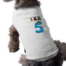 j'ai 5 ans (le chien) tee-shirts pour animaux domestiques