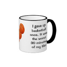 J'ai abandonné le basket-ball par le passé tasse à café