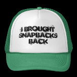 J'ai apporté à des relances Snapback arrière casquettes