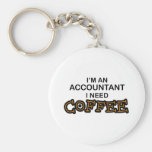 J'ai besoin de café - comptable porte-clefs