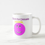 J'ai fait à ma première communion le grand smiley  mug à café