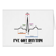 J'ai le rythme (ECG/EKG - le contour de ruelle d'O Carte De Vœux