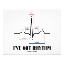 J'ai le rythme (ECG/EKG - le contour de ruelle d'O Cartons D'invitation