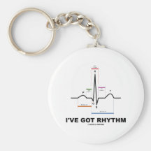 J'ai le rythme (ECG - le battement de coeur d'ECG) Porte-clefs