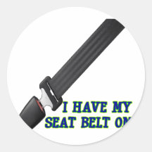 J'ai ma ceinture de sécurité Dessus Autocollants Ronds