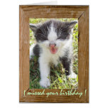 J'ai manqué votre anniversaire carte de vœux